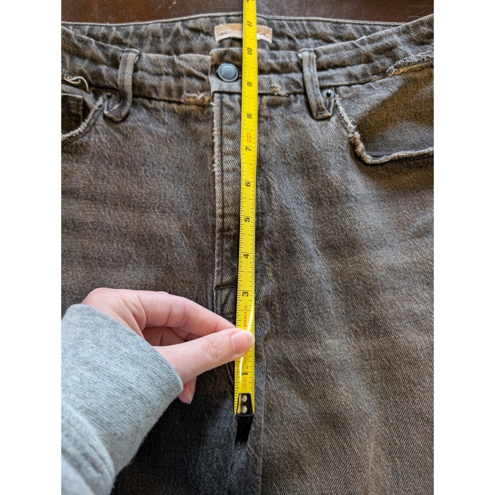 Good American Black Faded‎ Straight Leg Denim womens size 4 - Picture 5 of 10